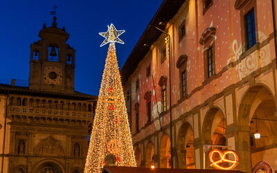 Piazza Grande in Arezzo at Christmas
