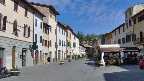 main street in gaiole in chianti