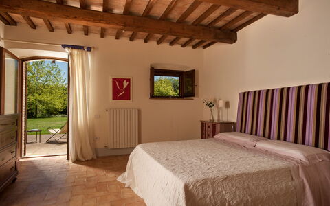 Casale Porano: Bedroom, Room, Property, Furniture, Ceiling, Building, Bed, Interior Design, Bed Sheet, House