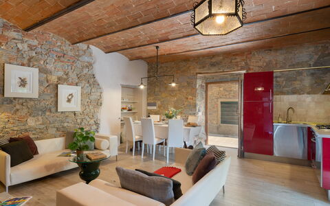 Villa Fracassini: Furniture, Picture Frame, Couch, Property, Table, Interior Design, Lighting, Wood, Comfort, Living Room
