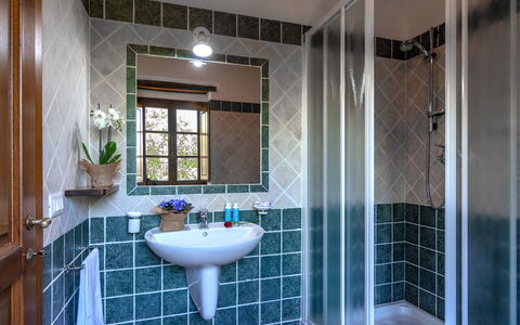 Villa Il Prato: Plumbing Fixture, Interior Design, Bathroom, Flooring, Bathroom Sink, Floor, Plumbing, Lighting, Tap, Tile