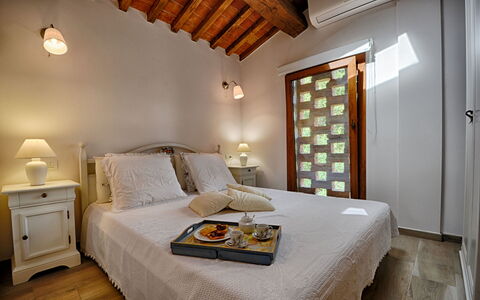 Il Fienile Di Giovanna: Bedroom, Room, Furniture, Bed, Property, Interior Design, Ceiling, Bed Frame, Bed Sheet, Wall
