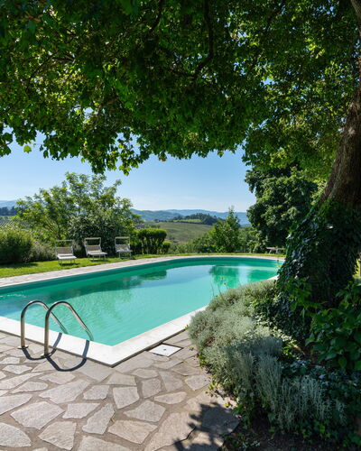 La Forra: Water, Plant, Swimming Pool, Sky, Azure, Tree, Shade, Outdoor Furniture, House, Leisure