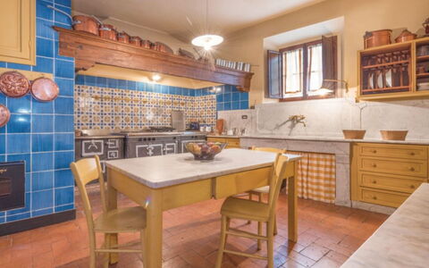 Villa Paola: Property, Room, Furniture, Building, Countertop, Kitchen, Cabinetry, Interior Design, Real Estate, Tile