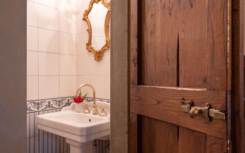 Villa La Terrazza: Bathroom, Room, Property, Tap, Tile, Wall, Interior Design, Floor, Plumbing Fixture, House
