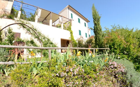 Al Colle Di Lari: Plant, Sky, Building, Window, Flower, Tree, Land Lot, House, Cottage, Residential Area