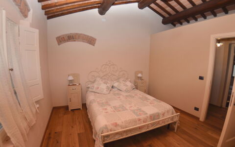 Al Colle Di Lari: Bedroom, Bed, Room, Property, Furniture, Bed Sheet, Ceiling, Bedding, Floor, Building