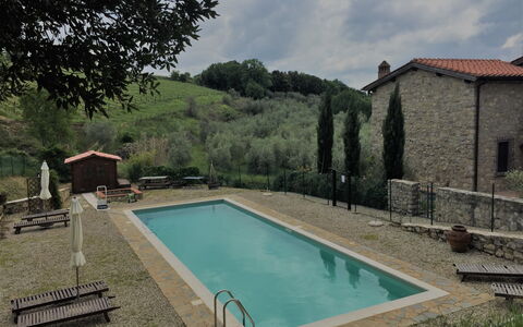 Casa Alla Minuccia Di Villa a Sesta: Swimming Pool, Property, House, Real Estate, Leisure, Building, Estate, Home, Backyard, Grass