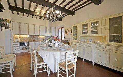 Villa Gelsomino: Room, Furniture, Building, Property, Countertop, Kitchen, Ceiling, Interior Design, Floor, Cabinetry