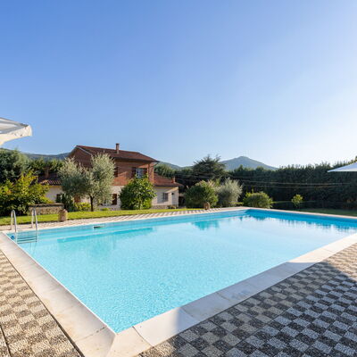 Villa Mimosa: Water, Sky, Building, Swimming Pool, Plant, Azure, Rectangle, Architecture, Shade, Body Of Water