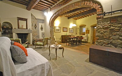 Living room and dining room