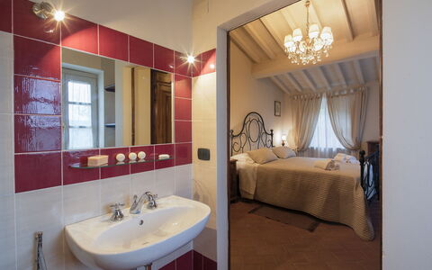 Villa Ginestra: Bathroom, Room, Property, Interior Design, Furniture, Building, Wall, Bed, Real Estate, Architecture