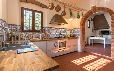 Villa Marina: Countertop, Property, Room, Building, Floor, Interior Design, Tile, Furniture, Kitchen, House