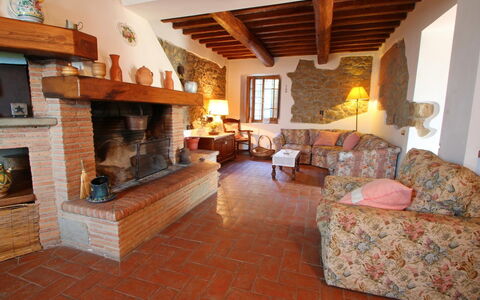 Podere Santa Lucia: Room, Property, Living Room, Hearth, Fireplace, Building, Home, Floor, Interior Design, House