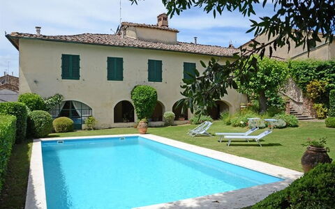Villa Montalcinello In Siena, Private Pool: Water, Plant, Sky, Property, Building, Cloud, Green, Azure, Swimming Pool, Window
