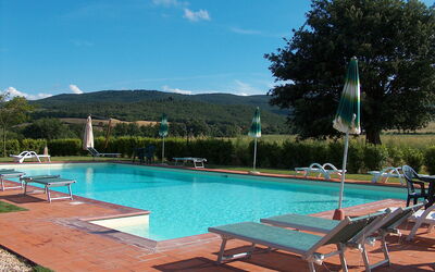 Bazzani Apartments In Siena: Water, Sky, Plant, Property, Furniture, Swimming Pool, Cloud, Azure, Sunlounger, Tree
