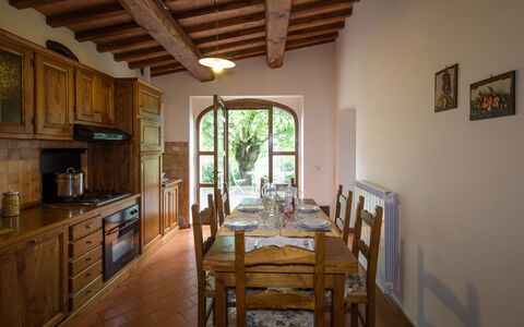 Villa Le Capanne: Property, Room, Building, Ceiling, Furniture, Interior Design, House, Floor, Real Estate, Dining Room