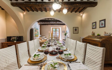 Palazzo Rosadi: Room, Property, Interior Design, Dining Room, Furniture, Building, Table, Ceiling, House, Estate