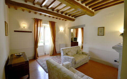 Villa Il Palazzone: Room, Property, Furniture, Building, Bedroom, Bed, Interior Design, Ceiling, House, Suite