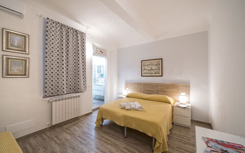 Guelfa House: Bedroom, Room, Furniture, Property, Bed, Interior Design, Bed Frame, Floor, Yellow, Real Estate