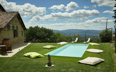 Villa Umbra: Property, Grass, Natural Landscape, House, Swimming Pool, Real Estate, Home, Tree, Leisure, Building