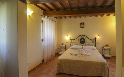 Poggio del Fabbro: Furniture, Interior Design, Ceiling, Flooring, Floor, Lighting, Bedroom, Room, Light Fixture, Bed