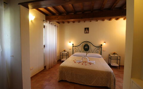 Poggio del Fabbro: Bedroom, Room, Bed, Property, Furniture, Building, Bed Sheet, Interior Design, Suite, House