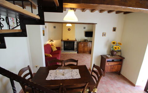 Poggio del Fabbro: Property, Room, Building, House, Furniture, Real Estate, Interior Design, Dining Room, Cottage, Table