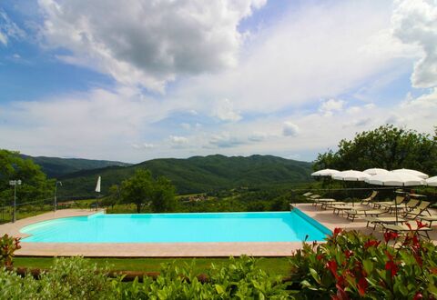 Borgo di Usciano: Cloud, Water, Sky, Plant, Swimming Pool, Building, Blue, Azure, Tree, Natural Landscape