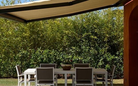 Uva: Plant, Furniture, Sky, Plant Community, Table, Shade, Outdoor Table, Outdoor Furniture, Chair, Tree