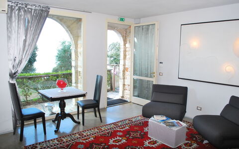 Villa Del Santo Bastiano: Room, Property, Interior Design, Furniture, Building, Living Room, House, Table, Suite, Dining Room