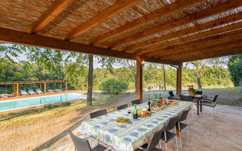 Casa La Rotta: Real Estate, Property, Building, Room, House, Table, Porch, Estate, Furniture, Tree