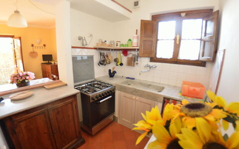 La Cipressa: Room, Property, Furniture, Kitchen, Building, Yellow, House, Interior Design, Floor, Home