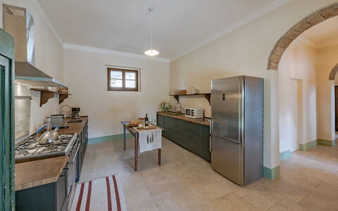 Castello D'Ombrone: Property, Room, Building, House, Floor, Furniture, Ceiling, Interior Design, Real Estate, Kitchen