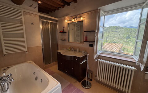 Casa Max: Mirror, Bathtub, Property, Plumbing Fixture, Window, Plant, Bathroom, Tap, Building, Interior Design