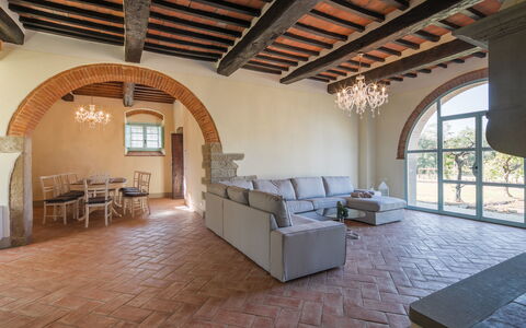 Villa Mezzavia: Building, Property, Room, Ceiling, Interior Design, Floor, Estate, Architecture, House, Beam