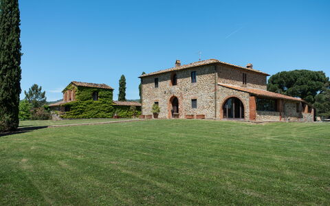 Villa Felciai: Sky, Plant, Tree, Natural Landscape, Grass, Landscape, Rural Area, Grassland, Grass Family, Facade