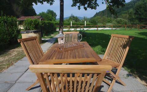 Casale 180: Furniture, Chair, Table, Outdoor Table, Outdoor Furniture, Folding Chair, Wood, Hardwood, Tree, Room