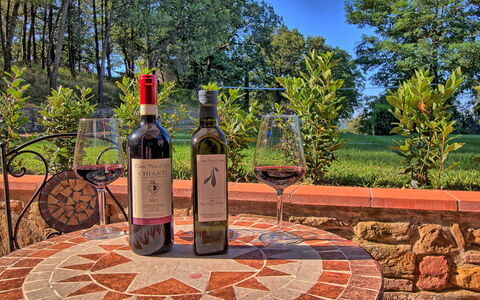 Sole Nel Prato: Drink, Bottle, Alcoholic Beverage, Liqueur, Wine Bottle, Landscape, Grass, Tree, Glass Bottle, Wine