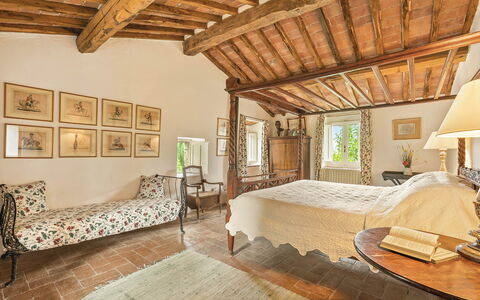 Camporempoli: Furniture, Interior Design, Bed, Wall, Bedroom, Wood, Flooring, Home, Floor, Bedding