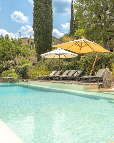 Camporempoli: Swimming Pool, Shrub, Garden, Water Feature, Landscaping, Eco Hotel, Resort, Estate, Hacienda, Backyard