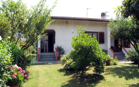 Emilia: House, Shrub, Garden, Residential Area, Home, Lawn, Groundcover, Door, Backyard