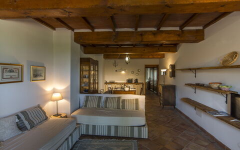 Alle Fornaci: Property, Room, Building, Ceiling, Interior Design, House, Beam, Furniture, Floor, Architecture