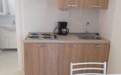 Monolocale 2: Room, Property, Furniture, Kitchen, Cabinetry, Interior Design, House, Floor, Countertop, Sink