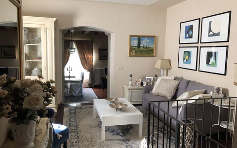 Villa Fusai: Room, Living Room, Interior Design, Furniture, Property, Building, Table, House, Floor, Home