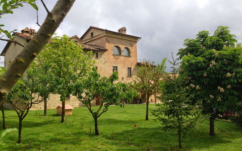 Monastery Guest House: Plant, Sky, Building, Window, Cloud, Tree, Natural Landscape, Land Lot, House, Grass