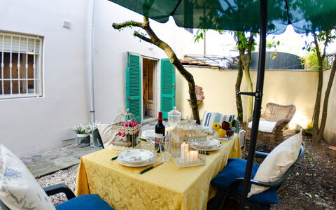 Angelina: Property, Room, Turquoise, Furniture, House, Table, Real Estate, Patio, Building, Backyard