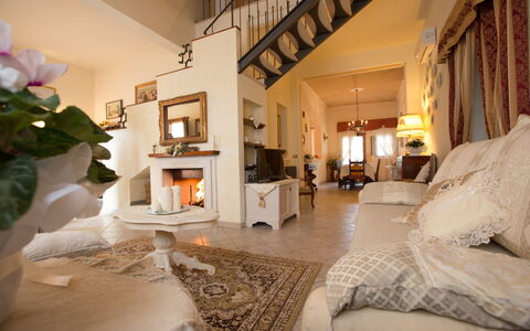 Villa Manuela: Property, Room, Interior Design, Building, Furniture, House, Living Room, Bedroom, Real Estate, Home