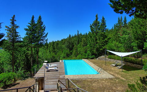 Casa Fioraie: Nature, Property, Swimming Pool, Wilderness, Tree, Mountain, House, Vacation, Leisure, Real Estate