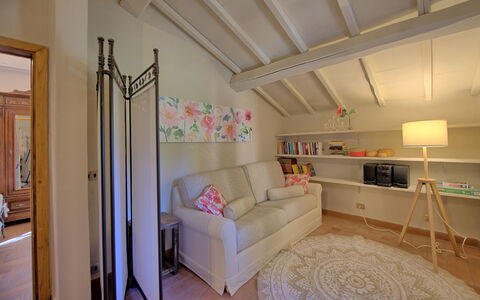 Casa Fioraie: Room, Property, Bed, Furniture, Bedroom, Building, Interior Design, Ceiling, Bed Frame, House